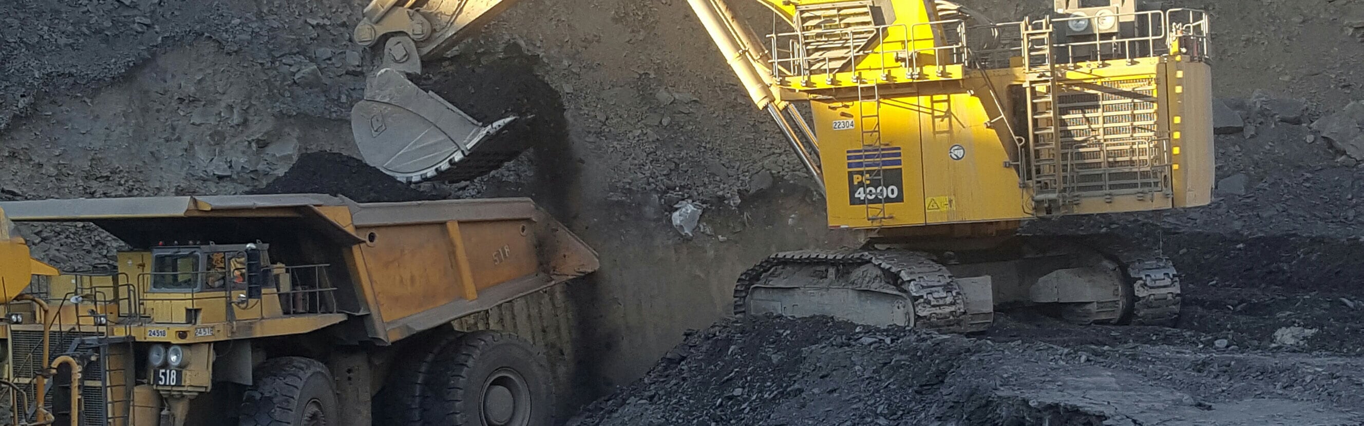 Off highway truck, excavator